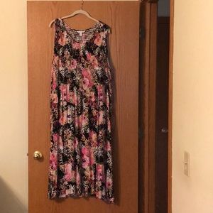 Floral smocked top dress